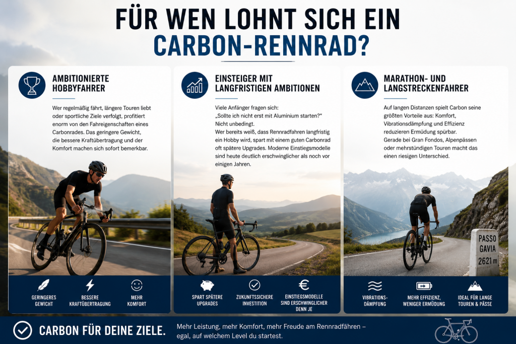Für wen lohnt sich ein Carbon-Rennrad?